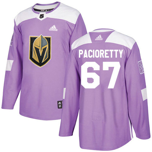 Youth Adidas Golden Knights #67 Max Pacioretty Purple Authentic Fights Cancer Stitched Youth NHL Jersey