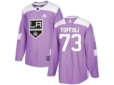 Youth Adidas Los Angeles Kings #73 Tyler Toffoli Purple Authentic Fights Cancer Stitched NHL Jersey