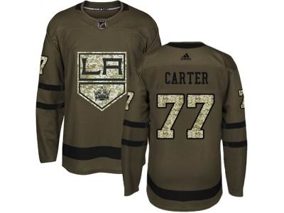 Youth Adidas Los Angeles Kings #77 Jeff Carter Green Salute to Service Jersey