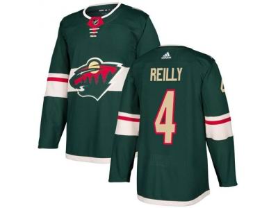 Youth Adidas Minnesota Wild #4 Mike Reilly Green Home Jersey