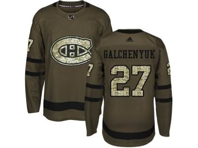 Youth Adidas Montreal Canadiens #27 Alex Galchenyuk Green Salute to Service Jersey