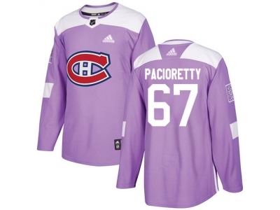 Youth Adidas Montreal Canadiens #67 Max Pacioretty Purple Authentic Fights Cancer Stitched NHL Jersey