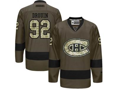 Youth Adidas Montreal Canadiens #92 Jonathan Drouin Green Salute to Service Jersey