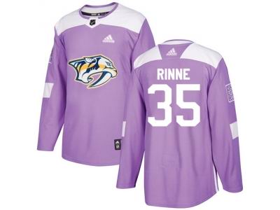 Youth Adidas Nashville Predators #35 Pekka Rinne Purple Authentic Fights Cancer Stitched NHL Jersey