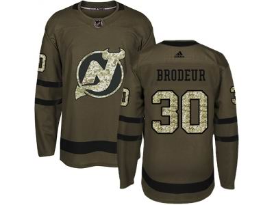 Youth Adidas New Jersey Devils #30 Martin Brodeur Green Salute to Service NHL Jersey