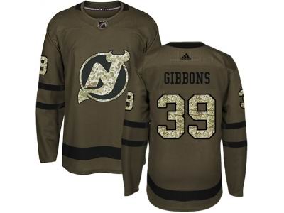 Youth Adidas New Jersey Devils #39 Brian Gibbons Green Salute to Service NHL Jersey