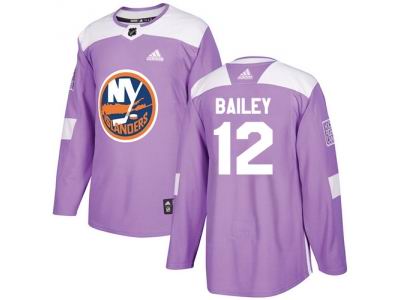 Youth Adidas New York Islanders #12 Josh Bailey Purple Authentic Fights Cancer Stitched NHL Jersey
