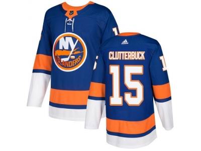 Youth Adidas New York Islanders #15 Cal Clutterbuck Royal Blue Home NHL Jersey