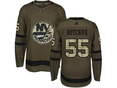 Youth Adidas New York Islanders #55 Johnny Boychuk Green Salute to Service NHL Jersey