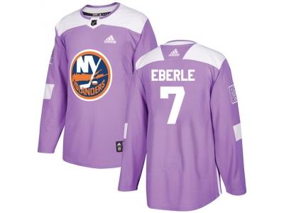 Youth Adidas New York Islanders #7 Jordan Eberle Purple Authentic Fights Cancer Stitched NHL Jersey