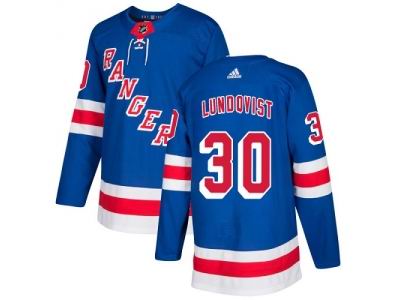 Youth Adidas New York Rangers #30 Henrik Lundqvist Royal Blue Home Jersey