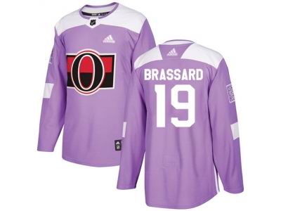 Youth Adidas Ottawa Senators #19 Derick Brassard Purple Authentic Fights Cancer Stitched NHL Jersey