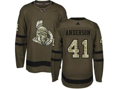 Youth Adidas Ottawa Senators #41 Craig Anderson Green Salute to Service NHL Jersey