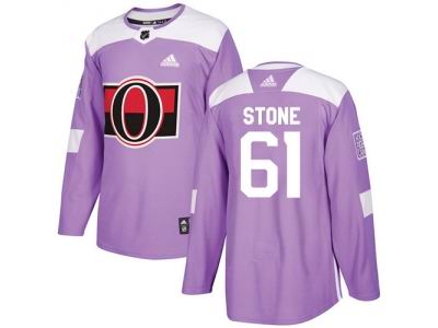 Youth Adidas Ottawa Senators #61 Mark Stone Purple Authentic Fights Cancer Stitched NHL Jersey