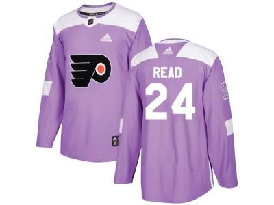Youth Adidas Philadelphia Flyers #24 Matt Read Purple Authentic Fights Cancer Stitched NHL Jersey