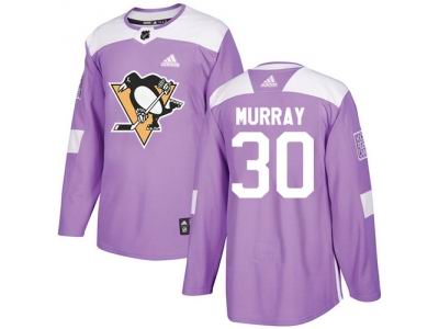 Youth Adidas Pittsburgh Penguins #30 Matt Murray Purple Authentic Fights Cancer Stitched NHL Jersey