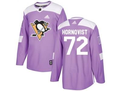 Youth Adidas Pittsburgh Penguins #72 Patric Hornqvist Purple Authentic Fights Cancer Stitched NHL Jersey