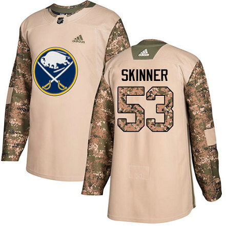 Youth Adidas Sabres #53 Jeff Skinner Camo Authentic 2017 Veterans Day Youth Stitched NHL Jersey