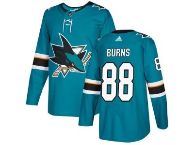 Youth Adidas San Jose Sharks #88 Brent Burns Teal Home Jersey