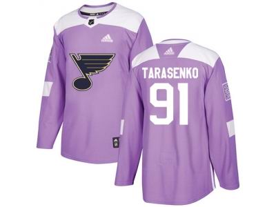 Youth Adidas St. Louis Blues #91 Vladimir Tarasenko Purple Authentic Fights Cancer Stitched NHL Jersey