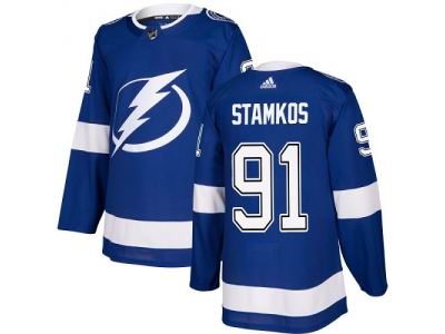 Youth Adidas Tampa Bay Lightning #91 Steven Stamkos Blue Home Jersey