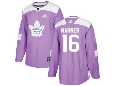 Youth Adidas Toronto Maple Leafs #16 Mitchell Marner Purple Authentic Fights Cancer Stitched NHL Jersey