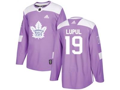 Youth Adidas Toronto Maple Leafs #19 Joffrey Lupul Purple Authentic Fights Cancer Stitched NHL Jersey