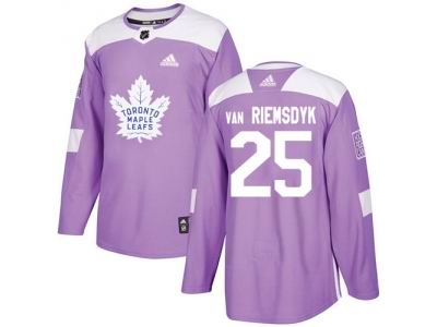Youth Adidas Toronto Maple Leafs #25 James Van Riemsdyk Purple Authentic Fights Cancer Stitched NHL Jersey