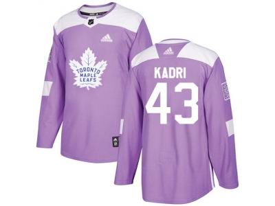 Youth Adidas Toronto Maple Leafs #43 Nazem Kadri Purple Authentic Fights Cancer Stitched NHL Jersey