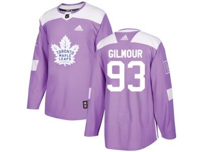 Youth Adidas Toronto Maple Leafs #93 Doug Gilmour Purple Authentic Fights Cancer Stitched NHL Jersey