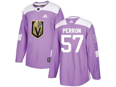 Youth Adidas Vegas Golden Knightss #57 David Perron Purple Authentic Fights Cancer Stitched NHL Jersey