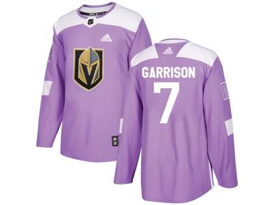 Youth Adidas Vegas Golden Knightss #7 Jason Garrison Purple Authentic Fights Cancer Stitched NHL Jersey