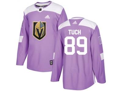 Youth Adidas Vegas Golden Knightss #89 Alex Tuch Purple Authentic Fights Cancer Stitched NHL Jersey