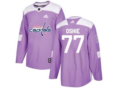 Youth Adidas Washington Capitals #77 T.J. Oshie Purple Authentic Fights Cancer Stitched NHL Jersey