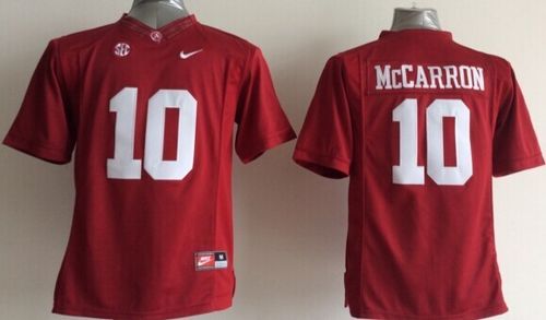Youth Alabama Crimson Tide 10 AJ McCarron Red Stitched NCAA Jersey