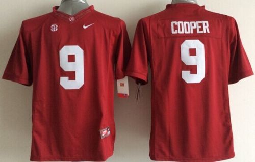 Youth Alabama Crimson Tide 9 Amari Cooper Red SEC Patch Stitched NCAA Jersey