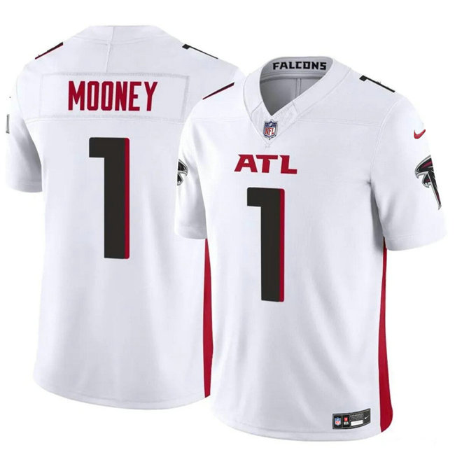 Youth Atlanta Falcons #1 Darnell Mooney White 2024 F.U.S.E. Vapor Untouchable Limited Stitched Football Jersey