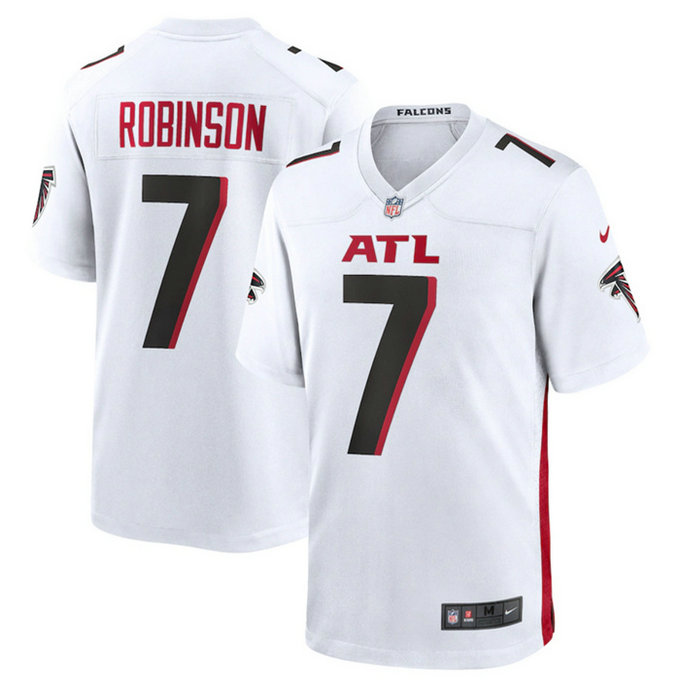 Youth Atlanta Falcons #7 Bijan Robinson White 2023 Draft Stitched Game Jersey