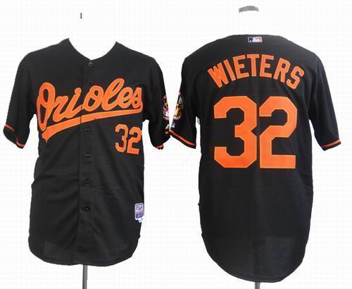 Youth Baltimore Orioles #32 Matt Wieters Black cool base Jerseys