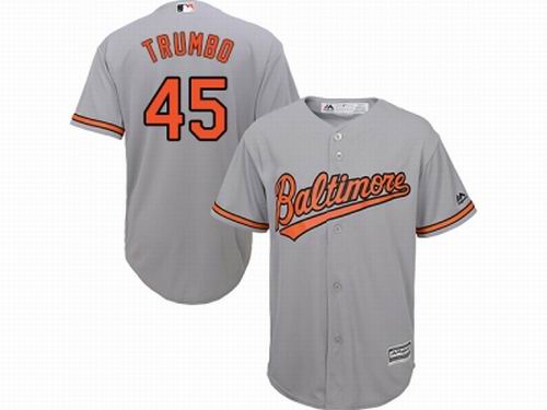 Youth Baltimore Orioles #45 Mark Trumbo Grey Jersey