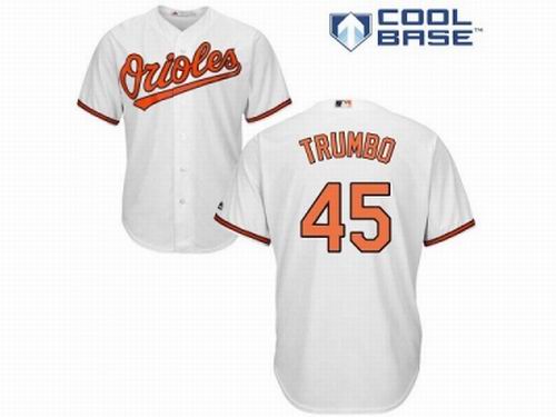 Youth Baltimore Orioles #45 Mark Trumbo White Jersey