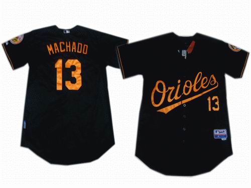 Youth Baltimore Orioles 13# Manny Machado black Cool Base Jersey