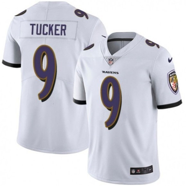 Youth Baltimore Ravens #9 Justin Tucker White Vapor Untouchable Limited Stitched Jersey