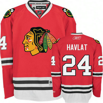 Youth Blackhawks #24 Martin Havlat Stitched Red NHL Jersey