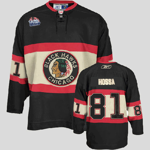 Youth Blackhawks #81 Marian Hossa Winter Classic Stitched Black NHL Jersey