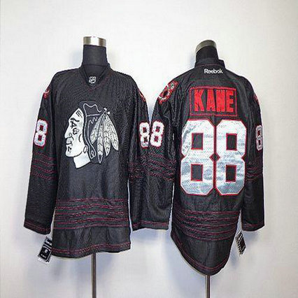 Youth Blackhawks #88 Patrick Kane Black Accelerator Stitched NHL Jersey