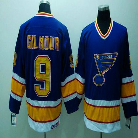 Youth Blues #9 Doug Gilmour Stitched Blue CCM Throwback NHL Jersey