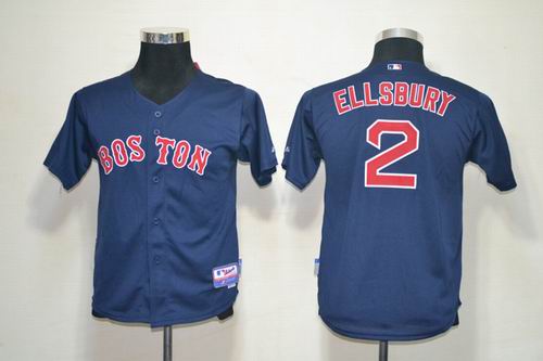 Youth Boston Red Sox #2 Jacoby Ellsbury blue Jersey