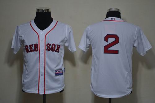 Youth Boston Red Sox #2 Jacoby Ellsbury white Jersey