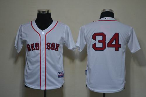Youth Boston Red Sox 34# David Ortiz white jerseys